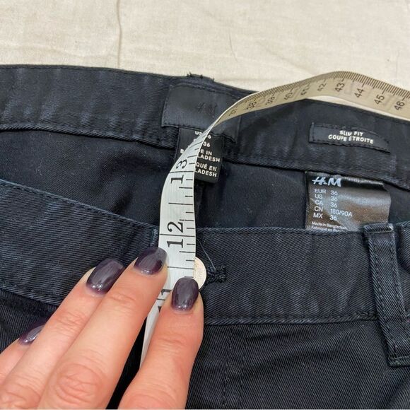 Ladies H&M Brand Black Slim Fit High Rise Jeans Size 36 - Picture 7 of 9